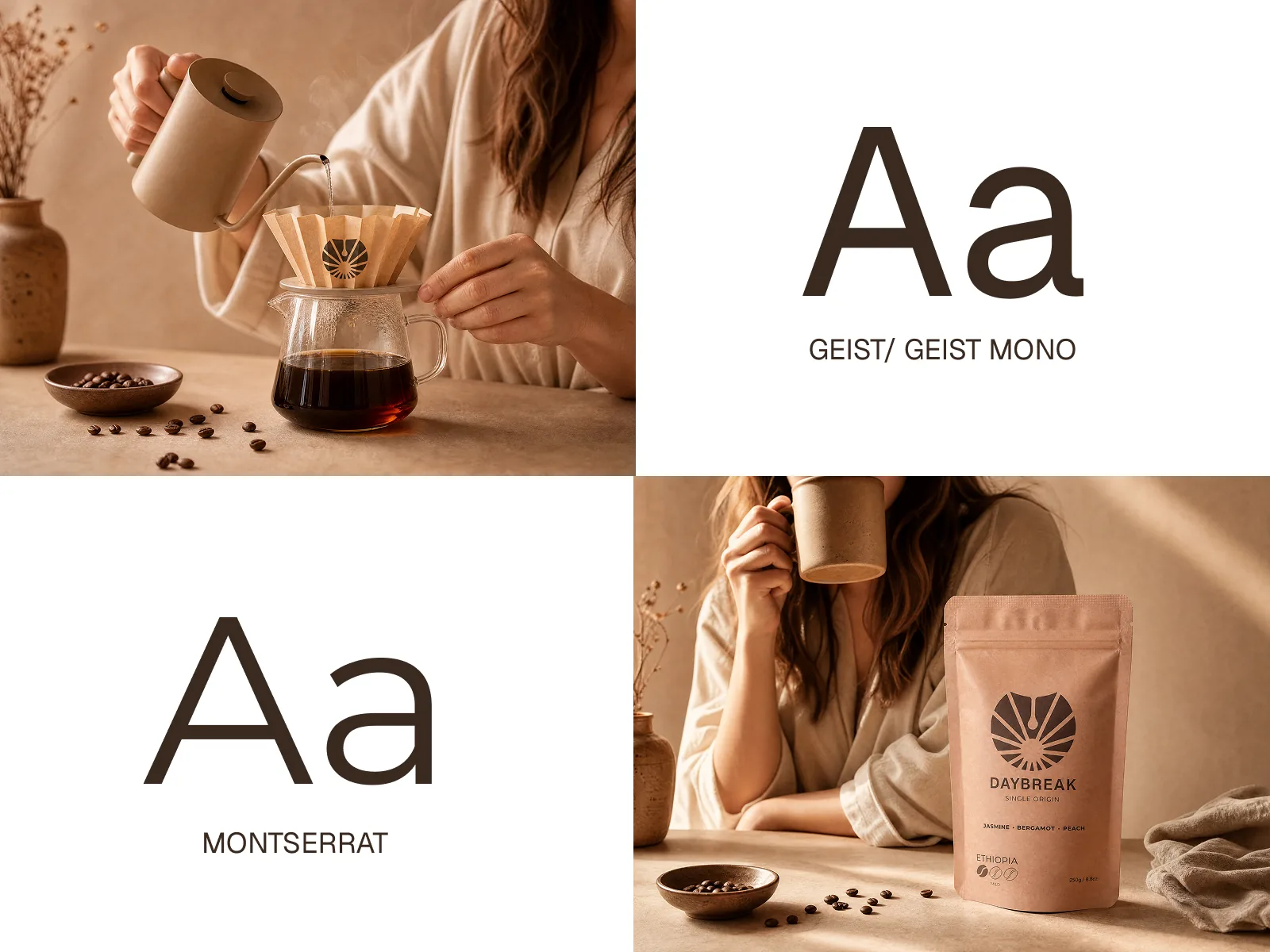 Daybreak — typography and lifestyle brewing